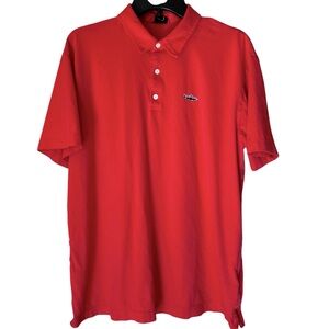 Patagonia Organic Cotton Fitz Roy Trout Men’s Polo Shirt Sz Large Spiced Coral